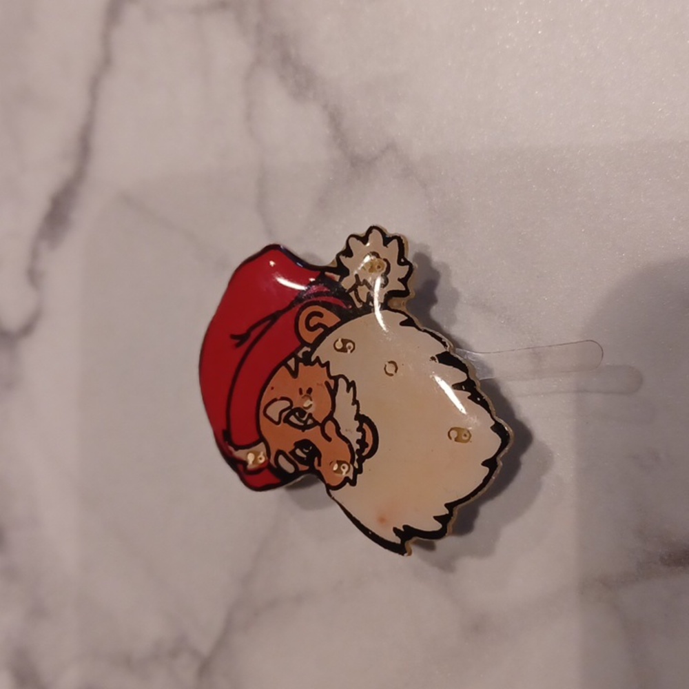 $4 Add-on Flashing Santa Head Pin - Magnetic Back